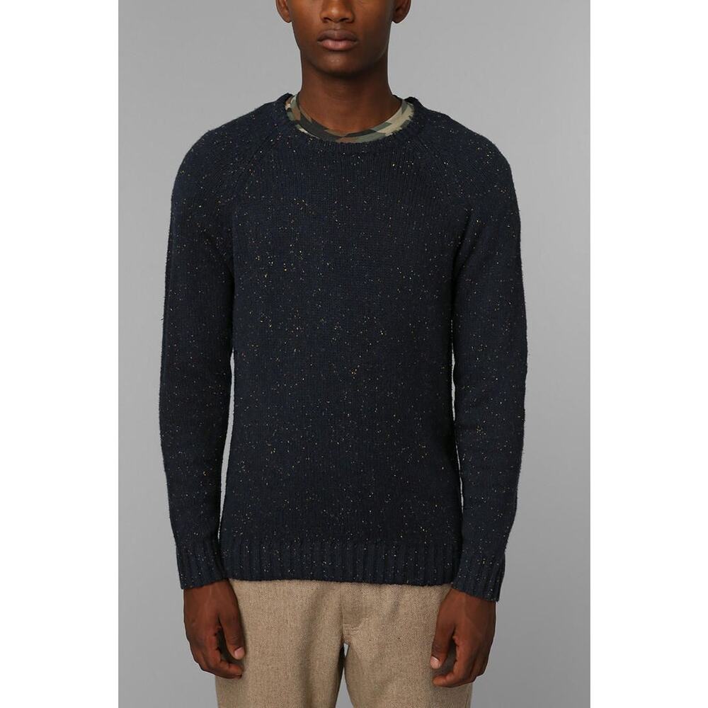 O'Hanlon Mills Sweater Size XS Navy Blue Fleck Minimalist Cozy Unisex Heritage